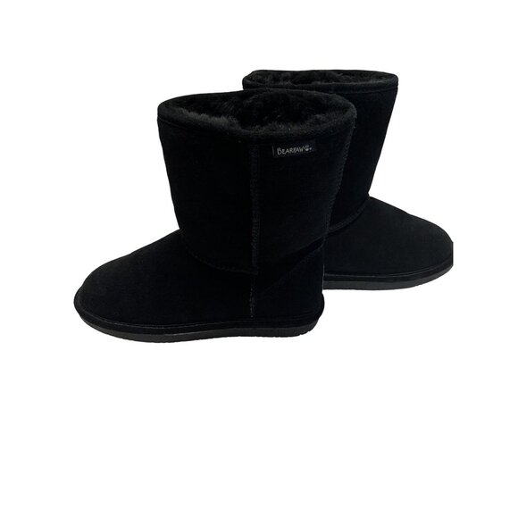Bearpaw Womens Emma Short Boot Size 9 Sheepskin Wool Blend Black Winter Footwear - Picture 12 of 12